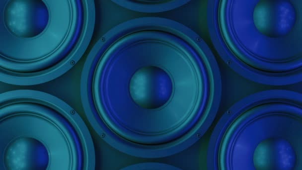 Background Animation Speakers Making Loud Sound Music — Stock Video