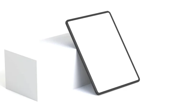 İzometrik dikdörtgenlerin boş boşluklu üç boyutlu bir uzayda telefon simülasyonu çizimi. Uygulamalar için rock yapmak için farklı bakış açıları ve görüşler. 