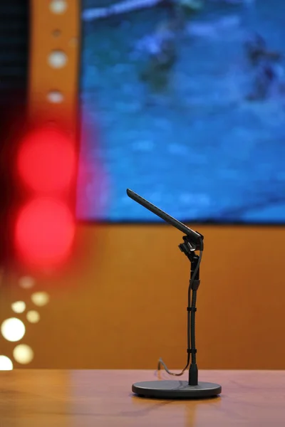 Microphone in TV studio — Stock Photo, Image