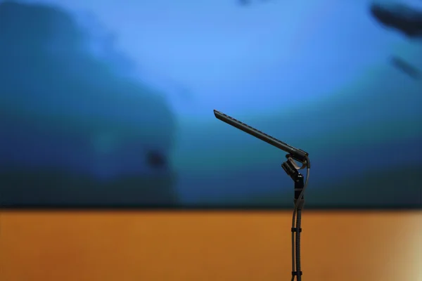 Microphone in TV studio — Stock Photo, Image