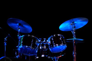 Drum Kit on the stage clipart