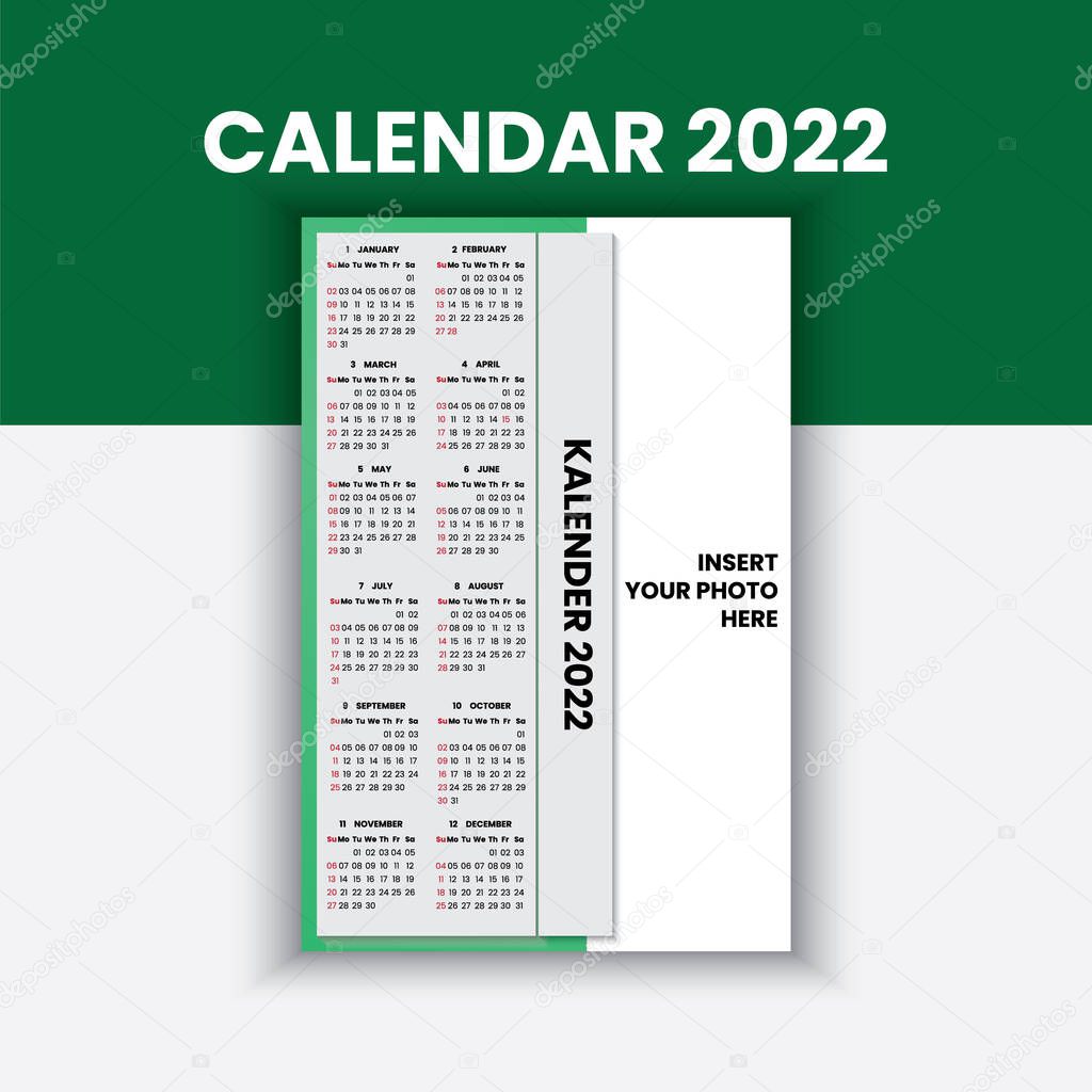 calendar year 2022 with photos and simple elegant design 2