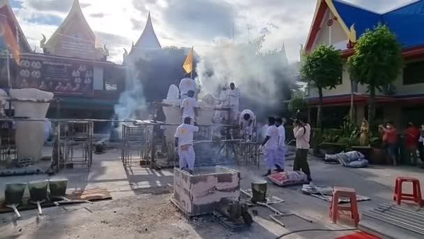 Bangkok Thaïlande Octobre 2021 Foi Des Hommes Des Femmes Cérémonie — Video