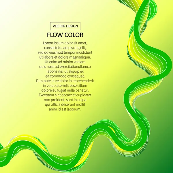 Brillante Ola Colores Fondo Abstracto Onda Líquida Elemento Diseño — Vector de stock