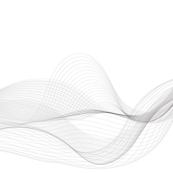 灰色の抽象的な波 背景デザイン要素 — ストックベクタ
