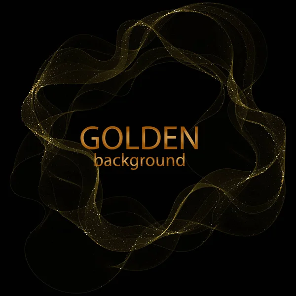 Αφηρημένος Χρυσός Κύκλος Glitter — Διανυσματικό Αρχείο