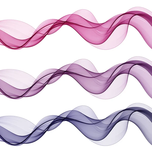 Цветные Абстрактные Волны Размещение Баннеров Шаблон Презентации Набор Волн — стоковый вектор