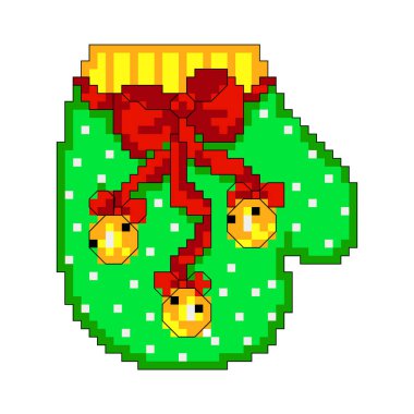 Yeşil eldiven. Piksel Grafik Tasarım Ögesi