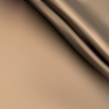 3D gerçekçi kumaş, altın kumaş, altın ipek, folyo. Vektör İllüstrasyonu