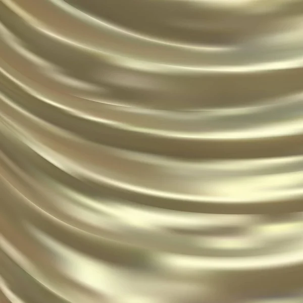 3Dリアルな質感の金のファブリック 黄金のシルク イラスト — ストックベクタ