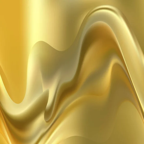 Gold Satin Silky Cloth Fabric Textile Drape Crease Wavy Folds — Stock Vector