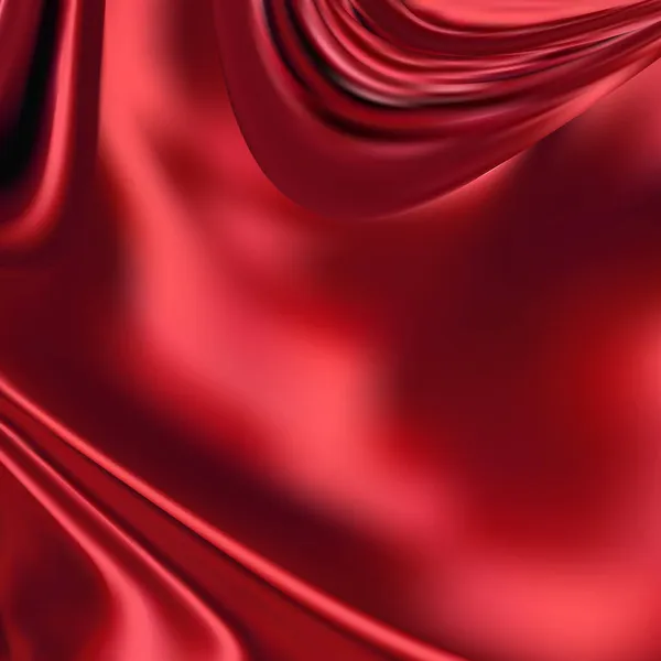 Crumpled Ondulado Seda Vermelha Luxo Tecido Cetim Com Área Superfície —  Vetores de Stock