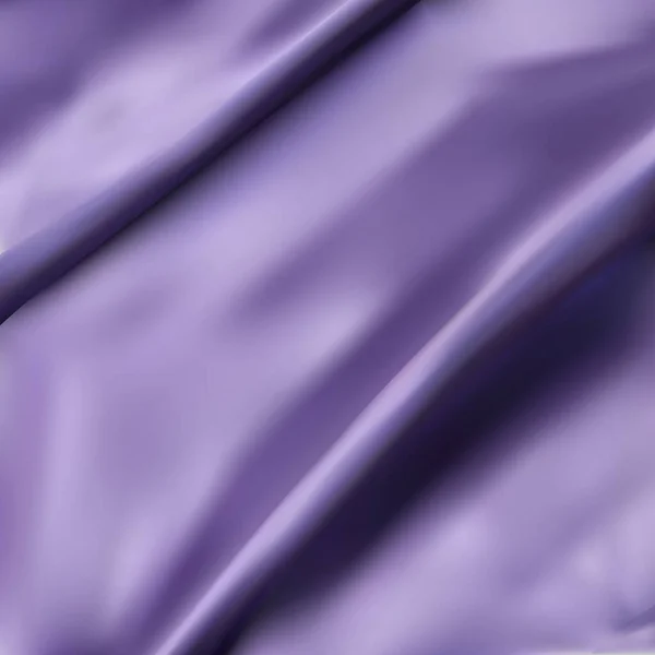 紫色のサテンシルキークロス生地テキスタイルのドレープで折り目のある波が折り返します 柔らかい波で 風に振ってくるんだ紙の質感 オブジェクトイラスト — ストックベクタ
