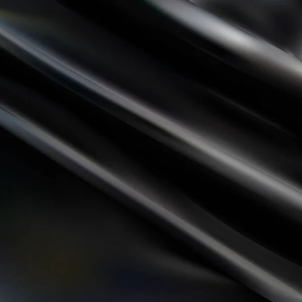 美しい黒い絹 ドレープテキスタイル背景 イラスト — ストックベクタ