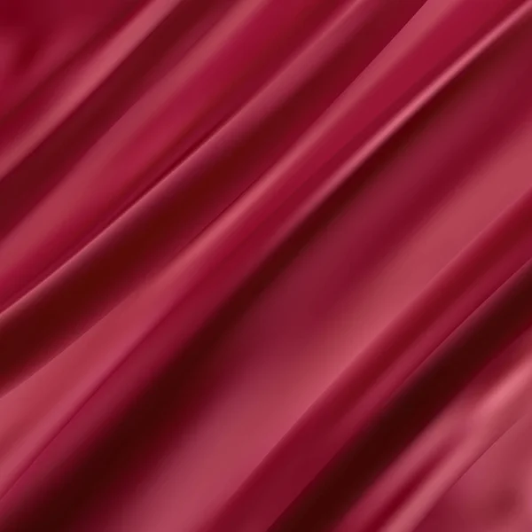 Červená Vrásčitá Látka Textilní Pozadí — Stockový vektor