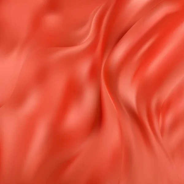 Красивый Кусочек Смятой Красной Ткани Текстиль Мода Одежда — стоковый вектор