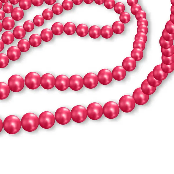 Perline Perle Rosse Sfondo Astratto — Vettoriale Stock