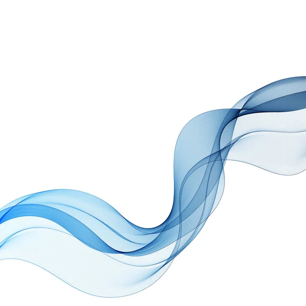 抽象的な青い波 デザイン要素 — ストックベクタ