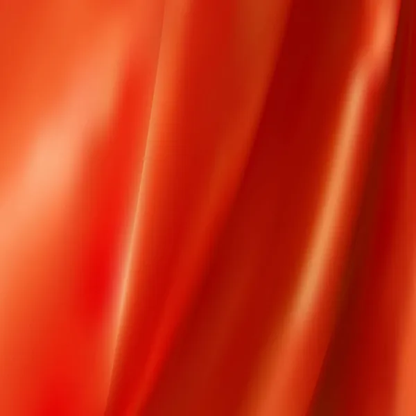 Red Satin Silky Cloth Fabric Textile Drape Crease Wavy Folds - Stok Vektor