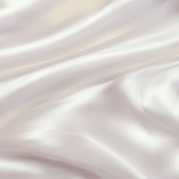 白色缎子丝质布 织物织物 有褶皱波纹褶皱 波浪形 在风中摇曳 皱折纸的纹理 乳霜或化妆品产品卷曲背景 — 图库矢量图片