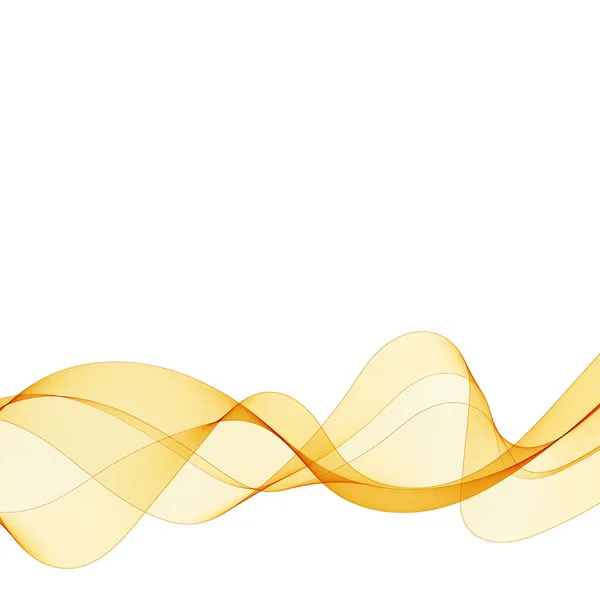 Κίτρινες Κυματιστές Διαφανείς Γραμμές Κύμα Φόντου — Διανυσματικό Αρχείο