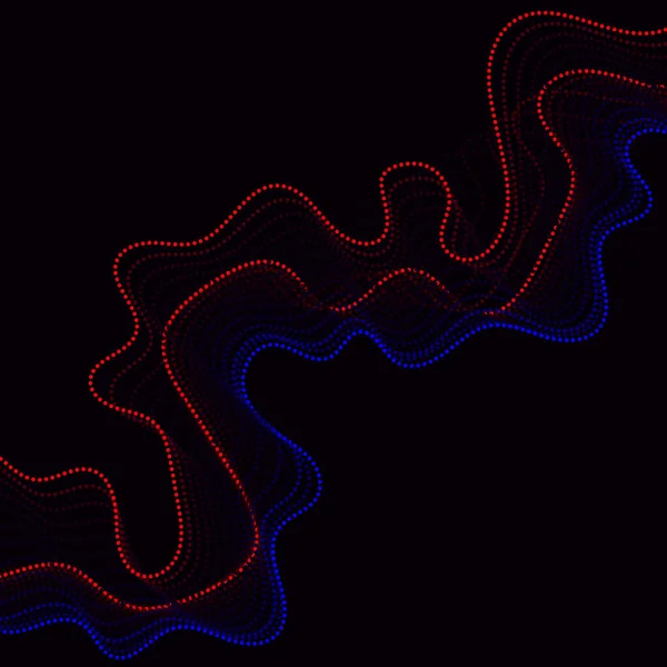 三维波粒线 大数据可视化未来技术 矢量说明 — 图库矢量图片