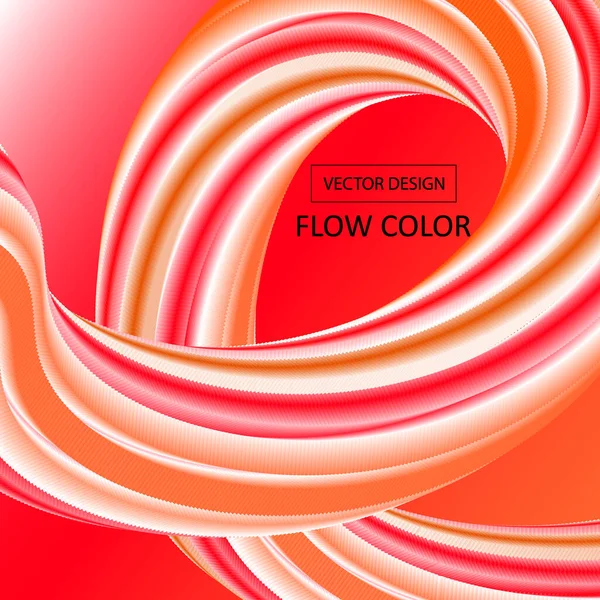 Abstrakte Flüssige Rote Welle Vorlage Für Präsentation Werbung — Stockvektor