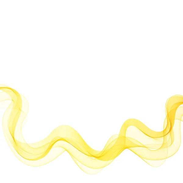 Gele Vectorgolf Abstracte Achtergrond — Stockvector