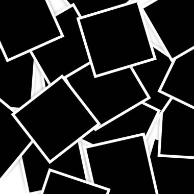 Bir sürü eski fotoğraf çerçevesi. Anılar, hafıza, fotoğrafçılık