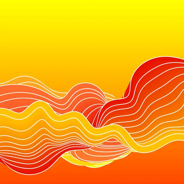 Volumetric Realistic Bright Wave Vector Wave Pattern Design Element — стоковый вектор