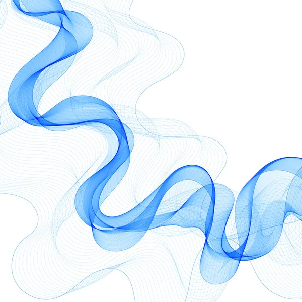 黒い背景の青い波 デザイン要素 — ストックベクタ