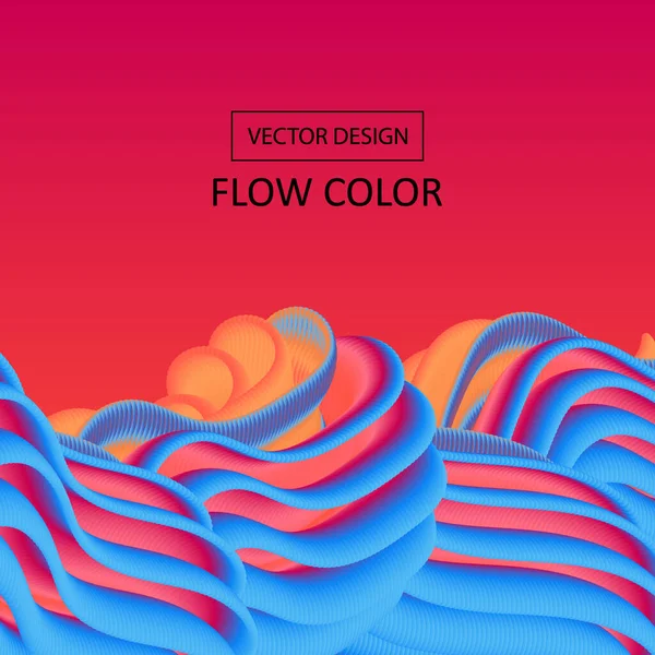 Fond Fluide Coloré Abstrait Dans Une Belle Forme — Image vectorielle