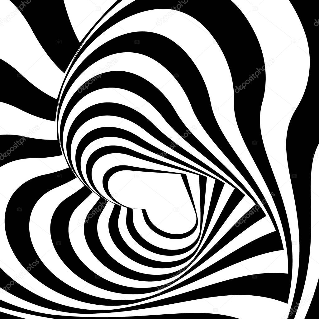 Abstract black and white background. Vector geometric pattern.