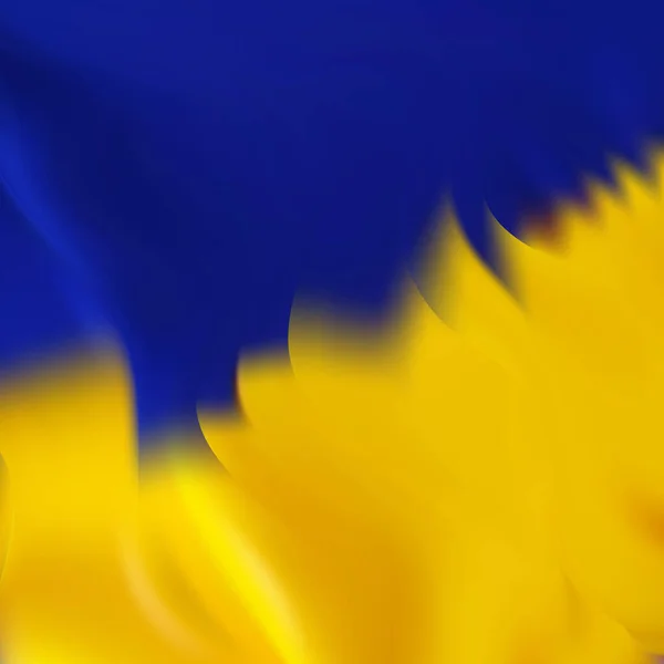 Wrinkled Fabric Twocolor Ukrainian Symbols Ukrainian Flag — Image vectorielle