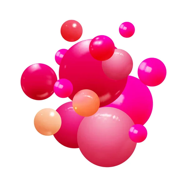 Colored Glossy Balls Decor Element Presentation Template — ストックベクタ