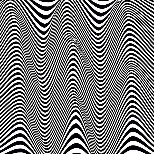 Illusion lines of movement Curve lines of abstract whith waves black and eps 10