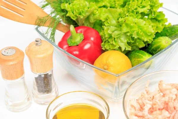 Karidesli hafif salata