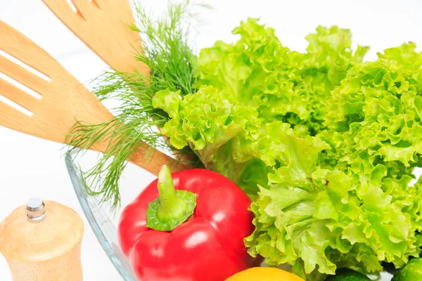 Ensalada ligera con camarones — Foto de Stock