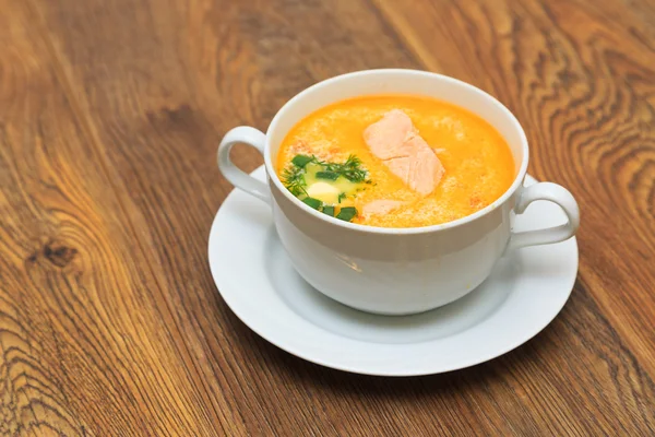 Supă de pește cu somon — Fotografie, imagine de stoc