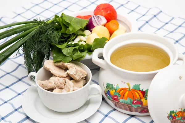 yeşillik çorba, çavdar ekmeği