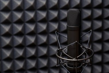 Stüdyo mikrofon, kayıt stüdyosu.