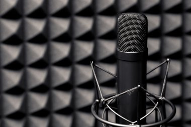 Stüdyo mikrofon, kayıt stüdyosu.