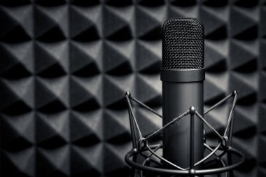 Stüdyo mikrofon, kayıt stüdyosu.