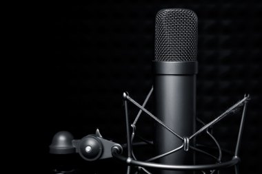 Stüdyo mikrofon, kayıt stüdyosu.