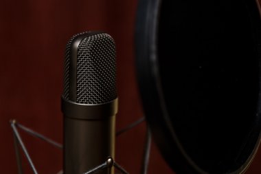 Stüdyo mikrofon, kayıt stüdyosu.