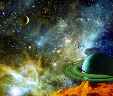 evrenin gezegenlerin görünümü