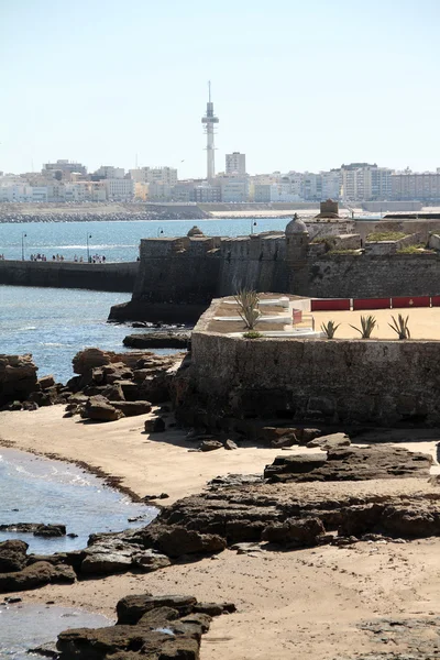 Castillo San Sebastian de Cadiz, ancient defensive architecture — Stock Photo, Image