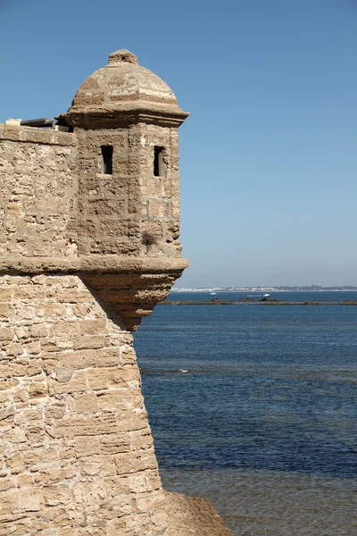 Castillo San Sebastian de Cadiz, ancient defensive architecture — стокове фото