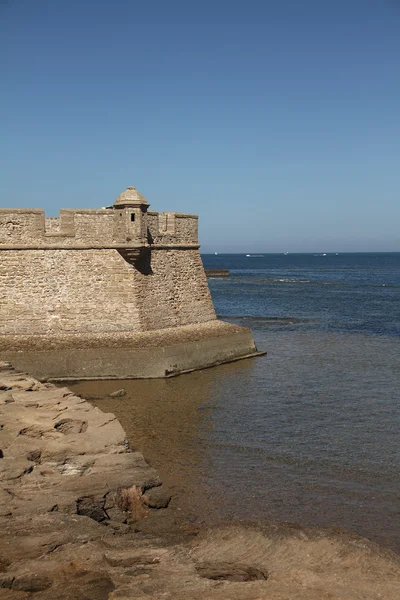 Castillo San Sebastián de Cádiz, ancient defensive architecture — стокове фото