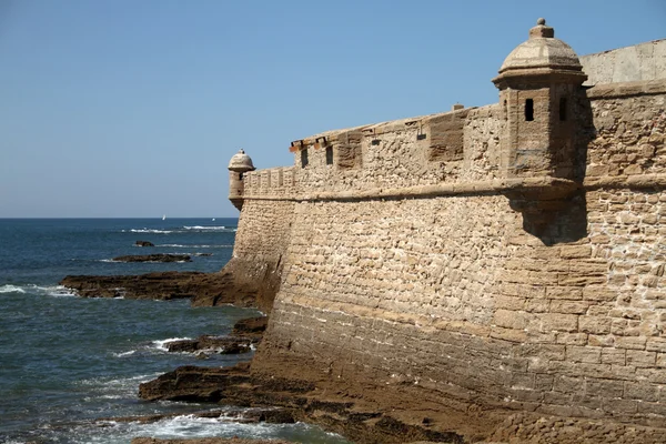 Castillo San Sebastián de Cádiz, ancient defensive architecture — стокове фото